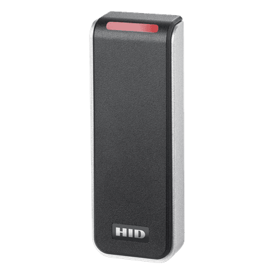 Lector de Control de Acceso Multitecnología / NFC y BLE Integrados / SEOS Mobile ID / Wiegand y OSDP / LED Tricolor con Indicador Acústico / 12 VCC / 45 mm x 121.5 mm x 19.5 mm (1.77 in x 4.78 in x 0.77 in)