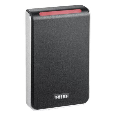 Lector de Control de Acceso / Multitecnología SEOS, iCLASS, MIFARE, HID Proximity / Interfaz Wiegand y RS-485 / Montaje en Marco o Superficie Plana / LED Tricolor y Audio