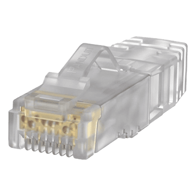 Plug RJ45 Cat6A, Para Cable UTP de Calibre 23-24 AWG, Chapado en Oro de 50 Micras, Paquete de 100 Piezas