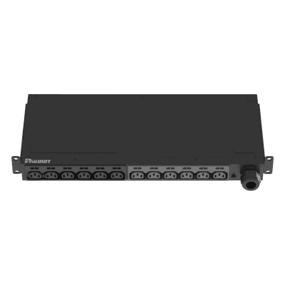 PDU Básico para Distribución de Energía, Enchufe de Entrada NEMA L6-30P, Con 12 Contactos C13, Instalación Horizontal de 19in, 1UR, 30 Amp, 208 Vca