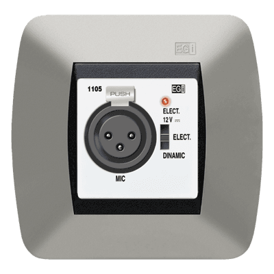 Base de Entrada Microfónica XLR Preamplificada / Compresor de Voz Integrado / Compatible con Micrófonos Dinámicos y Electret / Alimentación 15 VCC / Salida +3 VAC