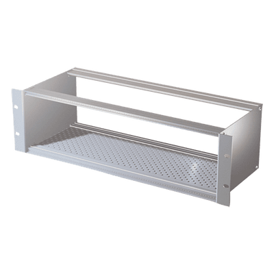 Chasis bastidor / 3UA / Rack 19" / Acero inoxidable y aluminio / 420 x 132 x 163 mm / 84 UP