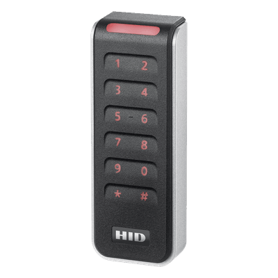 Lector de Control de Acceso / Multitecnología SEOS / Teclado Capacitivo 2x6 / NFC-BLE / Wiegand y OSDP / Montaje en Mullion