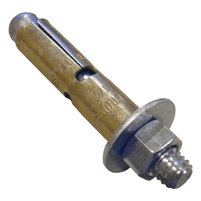 Taquete de Expansión / Cuerda 1/4" (6.4 mm) / Largo 2 1/2" (63 mm) / Carga Tensión 410 kg / Broca 3/8" (10 mm) / Norma GSA FF-S-325