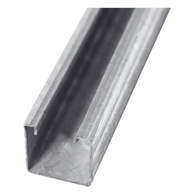 Canal Sólido / 4 x 4 cm (1.6 x 1.6 in) / Acero Pregalvanizado 1.5 mm / Refuerzos Longitudinales / 1.5 kg/m / Compatible C20 y C30
