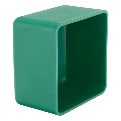 Remate Cuadrado para Unicanal / 4x4 pulgadas (10x10 cm) / PVC No Metálico / Verde Oscuro / Sellado Sólido