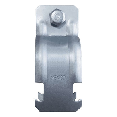 Abrazadera Unicanal / Conduit Cédula 40 / 38 mm (1 1/2') / Acero Calibre 14 / Industrial