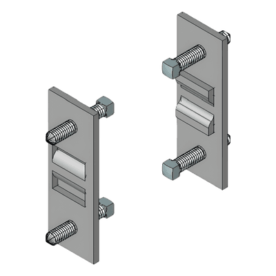 Mordaza Interior para Vigas / Acero 4.7 mm / Carga 360 kg / Electrogalvanizado / Par