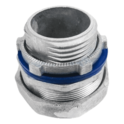 Conector Recto para Tubo Liquidtight / 2" (50 mm) / Brunido Brillante / Contratuerca y Sellos Incluidos / Normas NEMA FB-1, GSA/F406D, UL 514B