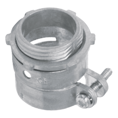 Conector Recto para Tubo Flexible / 2" (51 mm) / Diámetro 67 mm / Acabado Bruñido Brillante / NEMA FB-1 / UL 514B