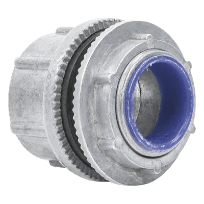 Conector Hub para Conduit / Pared Gruesa 1/2" (13 mm) / Hermeticidad NEMA 4 / IP66 / Continuidad de Tierra Estriada / UL 514B