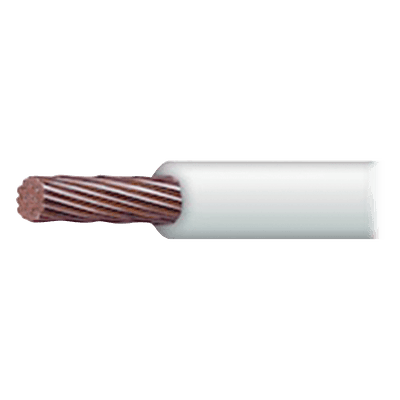 Cable Eléctrico THW-LS / Calibre 6 AWG / 19 Hilos / 100 m (328.1 ft) / Cobre Suave / 90°C / Blanco
