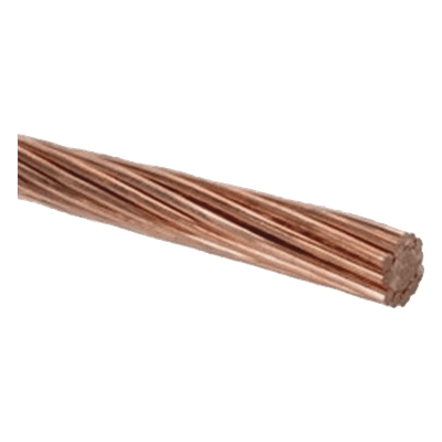 Cable Eléctrico de Cobre Desnudo / 1/0 AWG / 100 m (328.1 ft) / Semiduro / 7 Hilos Concéntricos / NOM-063-SCFI