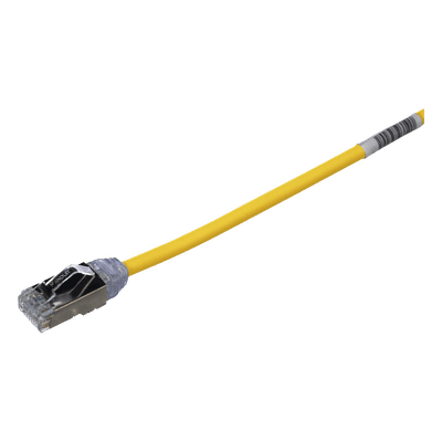 Patch Cord Cat6A / 28 AWG / S/FTP Blindado / CM/LS0H / 20 cm (0.66 ft) / Amarillo