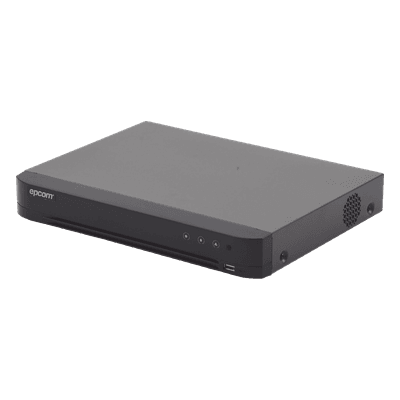 DVR 4 Canales TurboHD + 2 Canales IP / 5 Megapixel Lite- 3K Lite / Acusense (Evista falsas alarmas) / Audio por Coaxitron /  Bahía de Disco Duro /  Salida de Video en Full HD