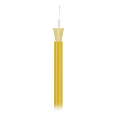 Cable de Fibra Óptica Monomodo OS2 / 1 Fibra G.657.A1 / Tight Buffer 900µm / Riser OFNR / 2mm / 6.56 pies radio curvatura