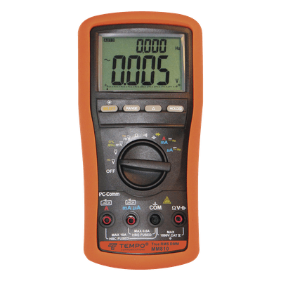 Multímetro Digital / Doble Pantalla LCD / True-RMS / 13 Funciones de Medición / Retroiluminación / Alerta BeepJack