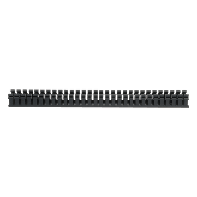 Canaleta Ranurada de PVC / Base Tipo H / 2.17 in Ancho / 1.92 in Alto / 6 ft Largo / Sin Tapa / Negro