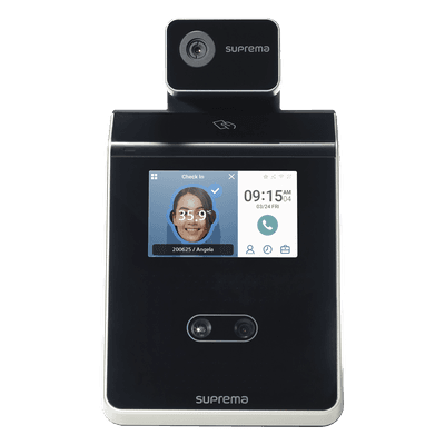 Terminal de Control de Acceso Facial / Detección de Temperatura / 30,000 Usuarios / Pantalla Táctil 4" / TCP/IP y RS-485 / Bluetooth y RFID Multitecnología