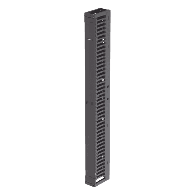Organizador de Cables Vertical / Alta Densidad 45U / Ancho 6 in (152.4 mm) / Solo Frontal / Tapa de Acero / Rack Abierto EIA