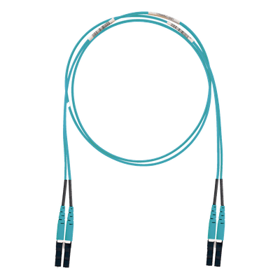 Jumper de Fibra Óptica / Multimodo OM3 50/125 / LC-LC Dúplex / LSZH / 1 m (3.28 ft) / Color Aqua