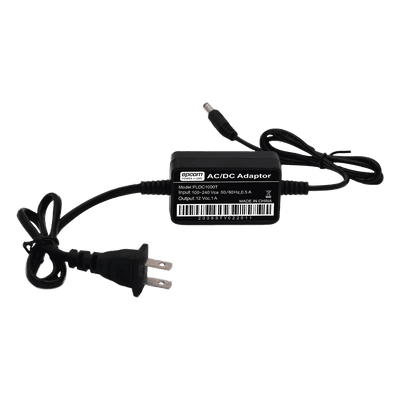 Adaptador de Pared de 12Vcc @ 1 A con cable y clavija Nema 1-15 / 0.5 metros a la toma de alimentación / 0.5 metros a la conexión del dispositivo