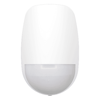 Detector PIR Inalámbrico de Doble Tecnología / Inmunidad a Mascotas hasta 24 kg / Rango 12 m (39.4 ft) / Ángulo de Cobertura 85.9° / Batería 5 Años