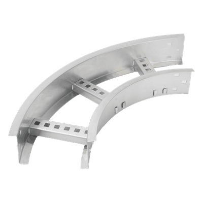 Curva Horizontal de Aluminio / Perfil Z / Peralte 3 1/4" / Ancho 6" / Radio 8" / 90° / Incluye Tornillería
