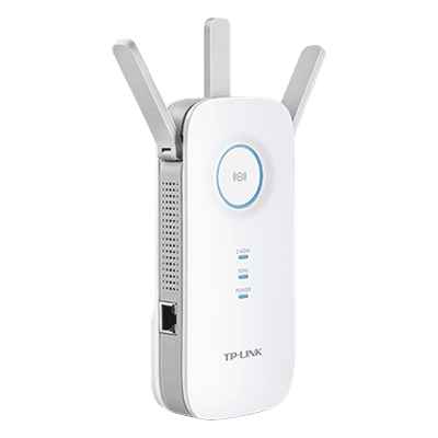 Repetidor WiFi AC / 1750 Mbps / Doble Banda 2.4 y 5 GHz / Puerto Gigabit / 3 Antenas Externas / Cobertura 929 m² (10,000 ft²)