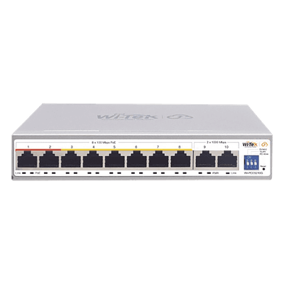 Switch PoE No administrable / Gestión Cloud / PoE de Largo Alcance Hasta 250m / 8 Puertos PoE 10/100Mbps (Puerto 1 Hasta 60W, Puertos 2 al 8 Hasta 30W) + 2 Puertos Gigabit Uplink / Presupuesto 120 W / Plug and Play