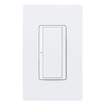 Interruptor de Pared On/Off / Doble Voltaje 120/277 V / 8 A Iluminación / 2 Hilos Sin Neutro / RF 431-437 MHz / Unipolar o Multilocalización