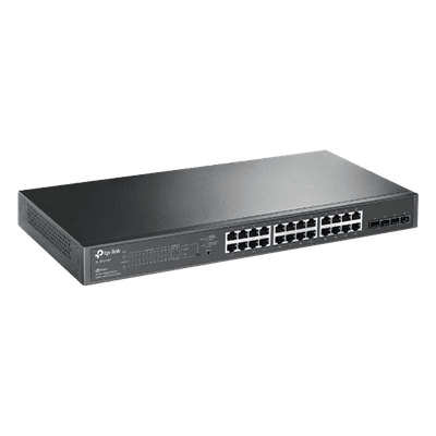 Switch PoE JetStream SDN Administrable 24 puertos 10/100/1000 Mbps + 4 puertos SFP, 24 puertos PoE, 250W, administración centralizada OMADA SDN