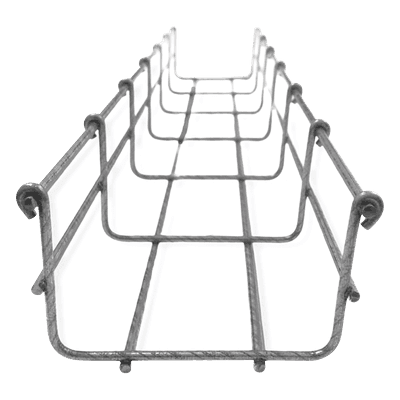 Charola Tipo Malla / 66/100 mm / 105 Cables Cat6 / 3 m (9.8 ft) / Bimetálica Acero-Zinc-Aluminio / Exterior y Zonas Húmedas