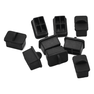 Protectores Anti-Polvo / Puerto SFP / Silicona / 25 Piezas / Negro