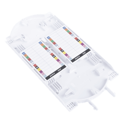 Charola de Empalme para Fibra Óptica / 24 Empalmes por Fusión / Capacidad 144 Núcleos / IP68 / -40°C a +65°C / Φ220x480 mm