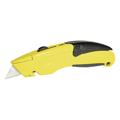 Navaja multiusos curva / Grip antideslizante / 7 pulgadas / Almacena 6 navajas / Corte de fleje integrado