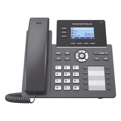 Teléfono IP / 3 Líneas SIP / 6 Cuentas / 10 Botones BLF / Gigabit Ethernet / Conferencia 5 Participantes / EHS / GDMS