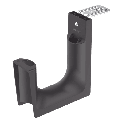 Sujetador tipo J-Hook / Soporte techo / 180 cables Cat6 / Nylon 6.6 / Carga 45.4 kg / 10 piezas