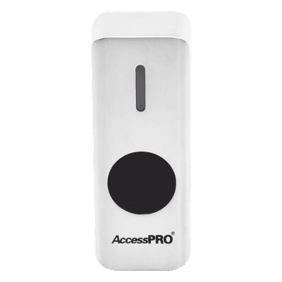 Botón de Salida sin Contacto / IR / Distancia Ajustable 4 a 15 cm / Temporizador 0.3 a 30 s / IP68 / 12VDC