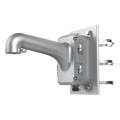 Soporte de Montaje para Domo PTZ / Poste Vertical con Caja de Conexión / Ajustable 80-200 mm / Carga Máxima 10 kg (22 lb) / Aluminio y Acero