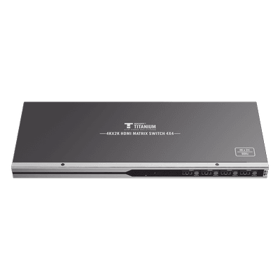 MATRICIAL 4 x 4 / 4 Entradas y 4 Salidas en HDMI /  4K × 2K @ 60Hz / 18Gbps / HDMI 2.0 / HDCP 2.2 / 3D / Conmutación por Botón, RS232 o Control Remoto / IDEAL PARA CENTROS DE MONITOREO, COMPARACION Y ANALISIS.