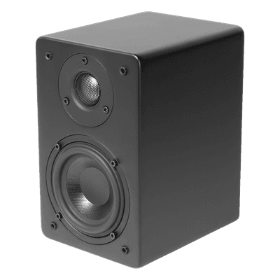 Altavoz de Estantería / Woofer 4'' / Tweeter 1'' Aluminio / 40 W / 8 Ohms / 89 dB / Negro Mate