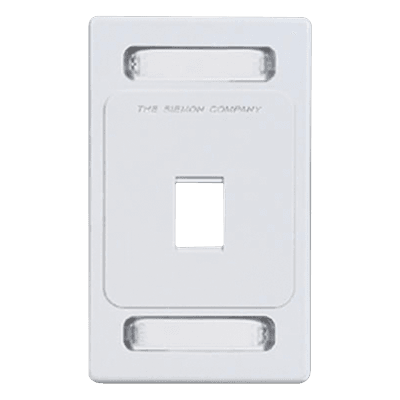 Placa de Pared Keystone / 1 Salida / 6 Puertos MAX / Instalación Frontal o Trasera / Color Blanco
