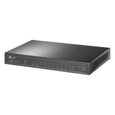 Switch de escritorio PoE+, no Administrable 8 puertos 10/100/1000 Mbps + 1 puertos 10/100/1000 Mbps (Uplink) + 1 puerto SFP, 63W