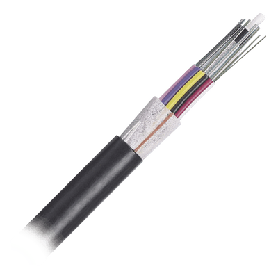 Cable de Fibra Óptica / 24 Hilos / OSP Planta Externa / Dieléctrico Sin Armadura / OM4 50/125 / MDPE / 0.3 m (1 ft) por unidad