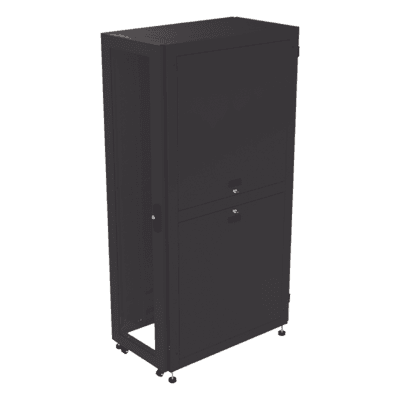 Gabinete para Telecomunicaciones Rack Estándar de 19", 42UR, 600 mm Ancho x 1000 mm Profundidad. Fabricado en Acero, Se envía el Gabinete Armado.
