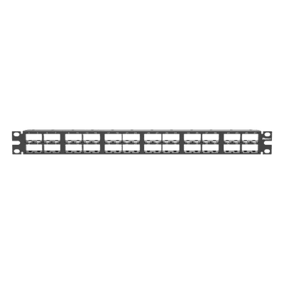 Panel de Parcheo Modular / 48 Puertos / 1 UR / Alta Densidad / Sin Blindaje / Rack 19 Pulgadas