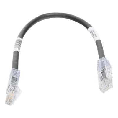 Cable de Parcheo UTP Cat6 / 24 AWG / CM / 0.3 m (1 pie) / Color Negro