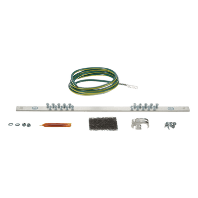 Kit de Puesta a Tierra / 6 AWG (16 mm²) / Barra 20 Orificios / Rack 19" / Jumper 2.44 m (8 ft) / HTAP