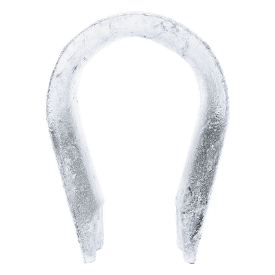 Guardacabo / Acero Galvanizado en Caliente / 18.5 x 82 mm / 0.06 x 0.27 ft / Compatible Remates Delt-001 a Delt-005 / Fibra Óptica ADSS y Figura 8
